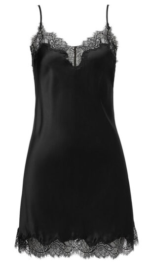 Scarlet Black Silk Chemise
