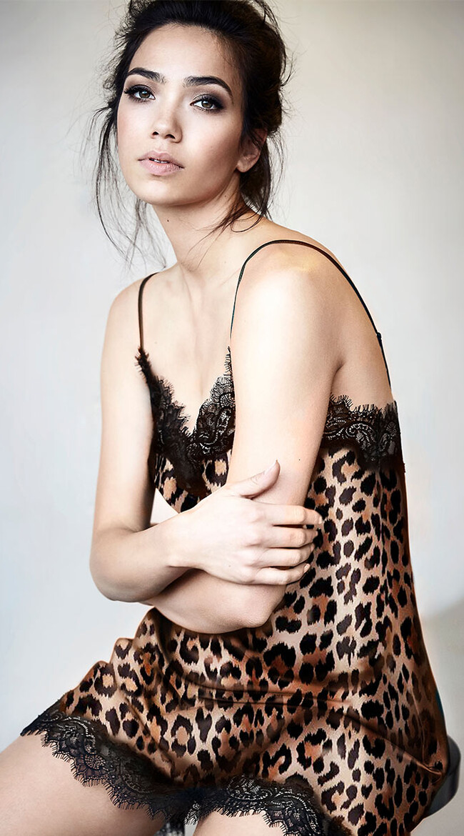 Scarlet Leopard Silk Chemise