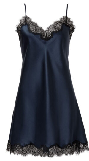 Scarlet Navy Silk Chemise