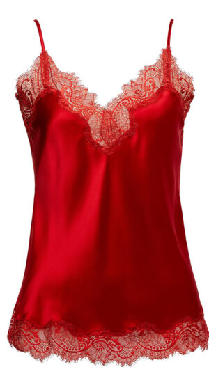 Scarlet Red Silk Camisole