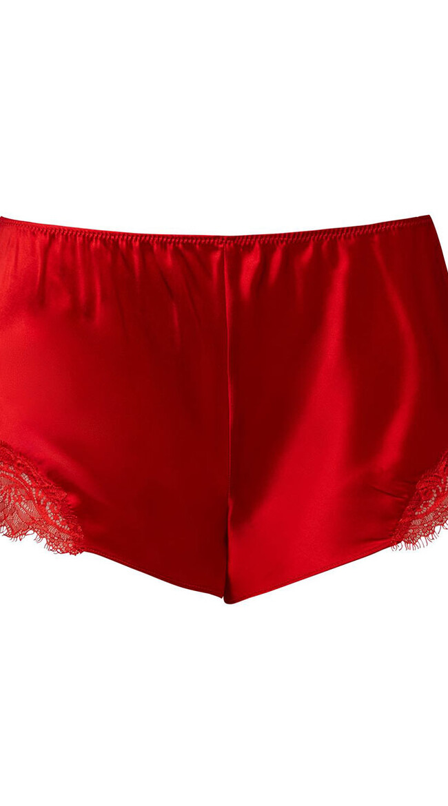 Scarlet Red Silk French Knickers