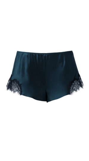 Scarlet Teal Silk French Knickers