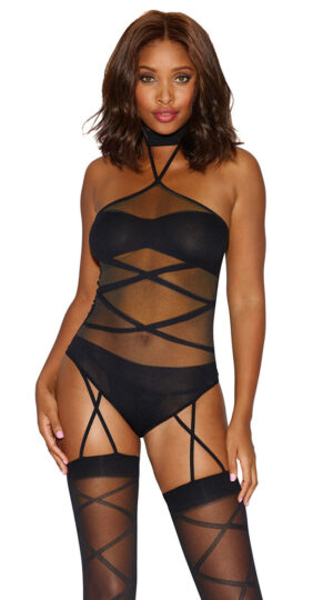 Strappy Sheer Bodystocking