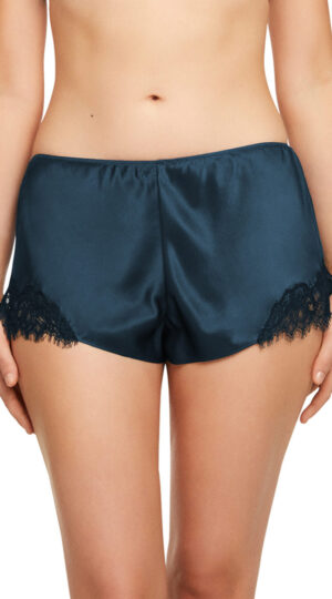 Scarlet Teal Silk French Knickers