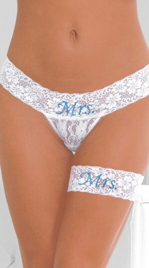 The Mrs Bridal Garter & Thong Set