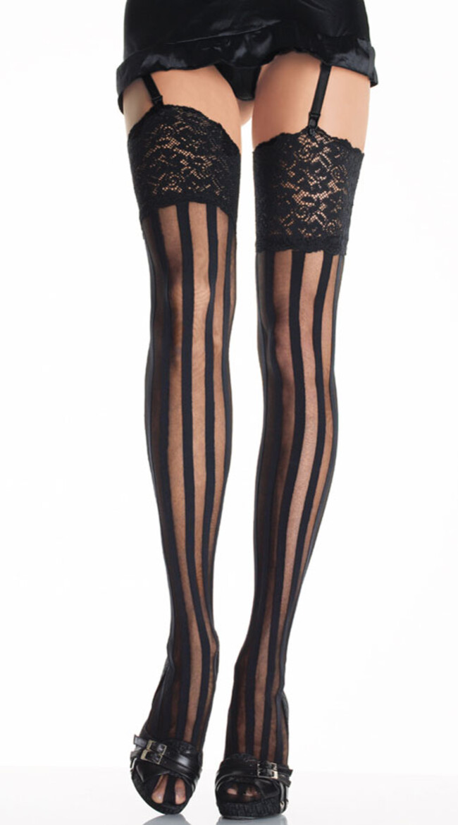 Vertical Striped Stockings