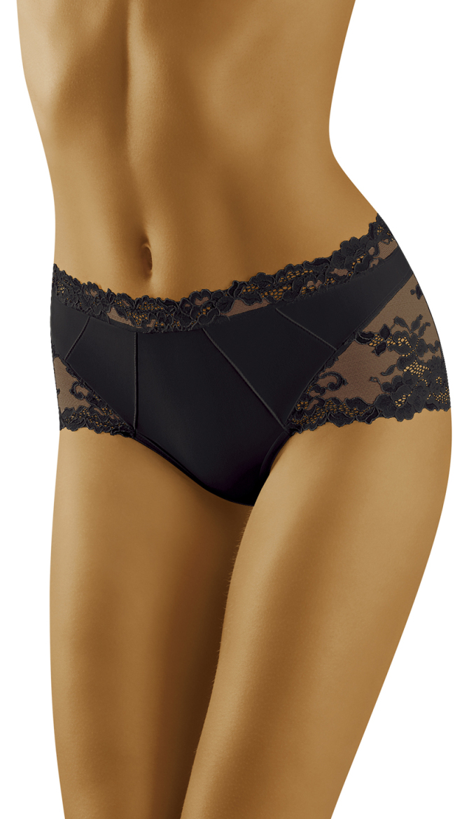 Luxa Floral Black Lace Briefs