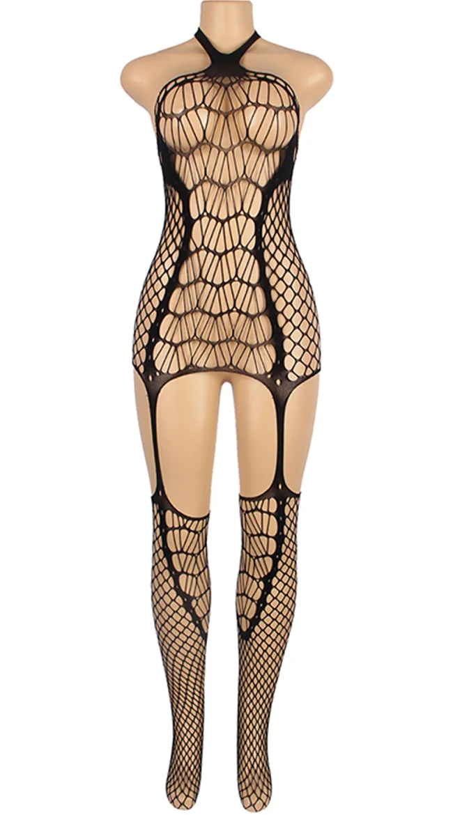 Seductive Halter Neck Bodystocking